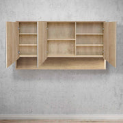 Byron 1500 Natural Oak Shaving Cabinet - Acqua Bathrooms