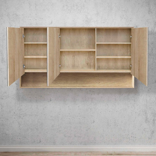 Byron 1500 Natural Oak Shaving Cabinet - Acqua Bathrooms