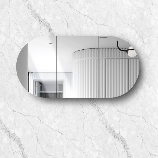 Otti Australia | Bondi 1800 White Oak Oval Pill Shaving Cabinet - Acqua Bathrooms