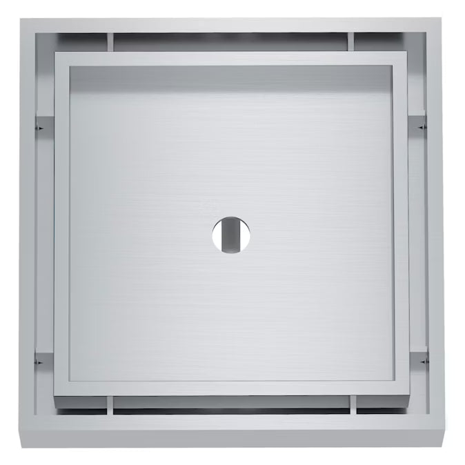 Linsol EzyFlow 110 Square Tile Insert Grate - Brushed Steel