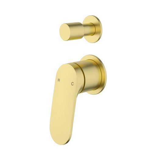Sulu II Brushed Gold Wall Diverter Mixer Trim Kit With Separate Cover Plate – HYB168-502TK-BG