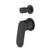 Sulu II Matt Black Wall Diverter Mixer Trim Kit With Separate Cover Plate – HYB168-502TK-MB