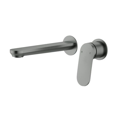 Sulu II Gun Metal Wall Basin Mixer Trim Kit With Separate Cover Plate – HYB168-602TK-GM