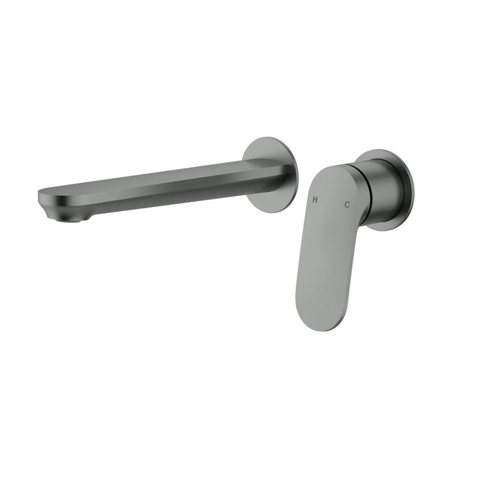 Sulu II Gun Metal Wall Basin Mixer Trim Kit With Separate Cover Plate – HYB168-602TK-GM