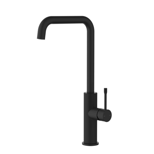 Linie Fluted Matt Black Sink Mixer – HYB585-101MB