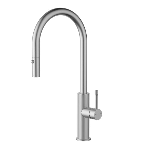 Linie Fluted Brushed Nickel Pull-Out Sink Mixer – HYB585-103BN