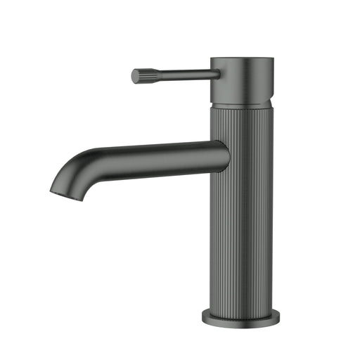 Linie Fluted Gun Metal Basin Mixer – HYB585-201GM