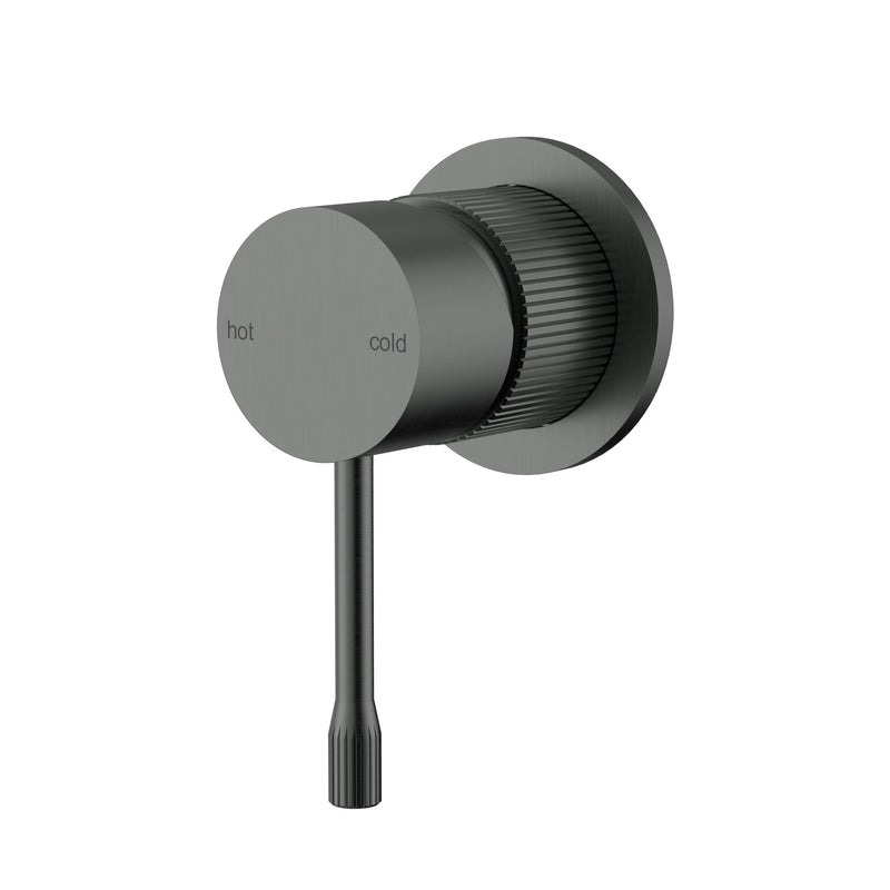 Linie Fluted Gun Metal Wall Mixer Trim Kit – HYB585-303TK-GM
