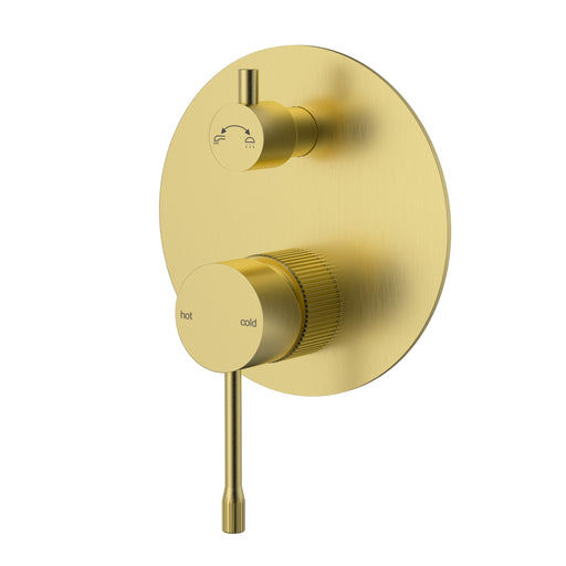 Linie Fluted Brushed Gold Wall Mixer Diverter Trim Kit – HYB585-501TK-BG