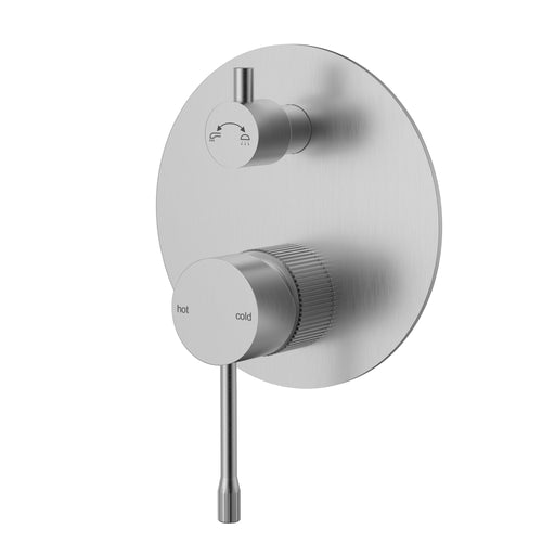 Linie Fluted Brushed Nickel Wall Mixer Diverter Trim Kit – HYB585-501TK-BN
