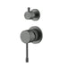 Linie Fluted Gun Metal Wall Diverter Mixer Trim Kit With Separate Cover Plate – HYB585-502TK-GM