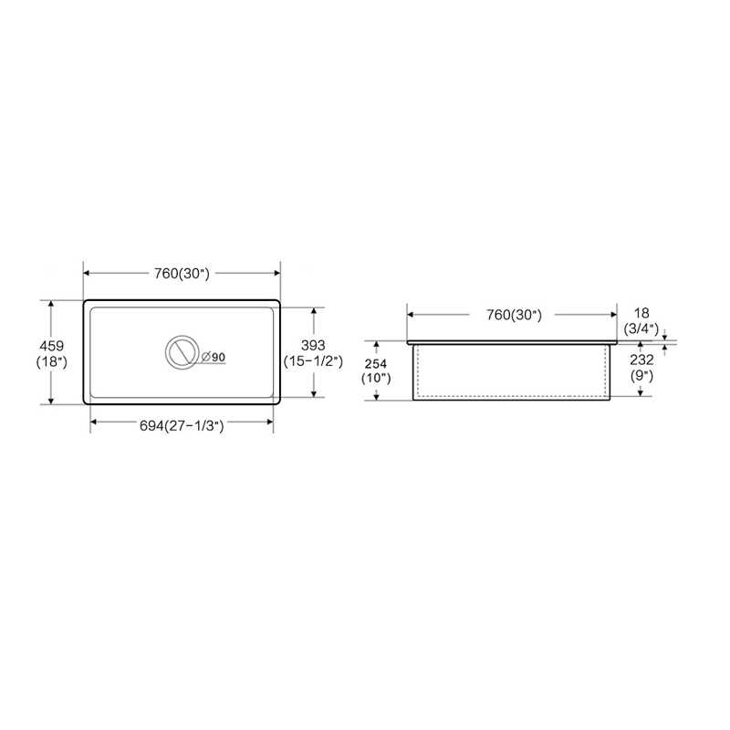 Middleton 760 Butler Kitchen & Laundry Sink - Acqua Bathrooms