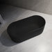 Kelsa Fluted 1700mm Matte Black Designer Round Freestanding Bath - Acqua Bathrooms