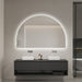 Arched Touchless 1200 x 800 Matte White LED Mirror - Three Light Temperatures - Acqua Bathrooms