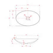 Nala 500mm Solid Surface Stone Oval Above Counter Basin - Acqua Bathrooms