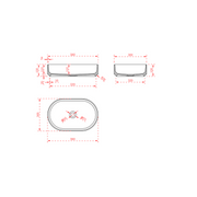 Nava 560mm Solid Surface Stone Oval Above Counter Basin - Acqua Bathrooms