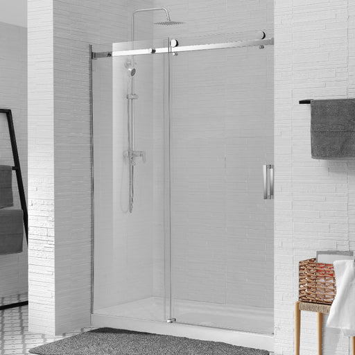 Frameless Adjustable Wall to Wall Sliding Shower Screen - Acqua Bathrooms
