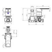 Nova Champagne Wall Diverter - Acqua Bathrooms