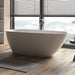 Odessa 1700mm Oval Asymmetrical Gloss Freestanding Bath Tub - Acqua Bathrooms