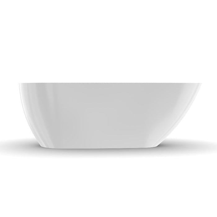 Odessa 1700mm Oval Asymmetrical Gloss Freestanding Bath Tub - Acqua Bathrooms