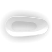 Odessa 1700mm Oval Asymmetrical Gloss Freestanding Bath Tub - Acqua Bathrooms