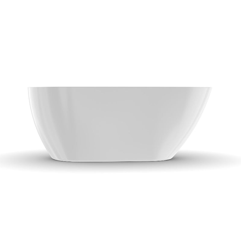Odessa 1500mm Oval Asymmetrical Gloss Freestanding Bath Tub - Acqua Bathrooms