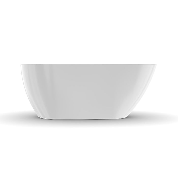 Odessa 1500mm Oval Asymmetrical Gloss Freestanding Bath Tub - Acqua Bathrooms