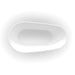 Odessa 1500mm Oval Asymmetrical Matte White Freestanding Bath Tub - Acqua Bathrooms
