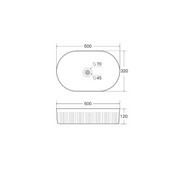 Fluted Oval Matte White Above Counter Basin By Indulge® - Acqua Bathrooms
