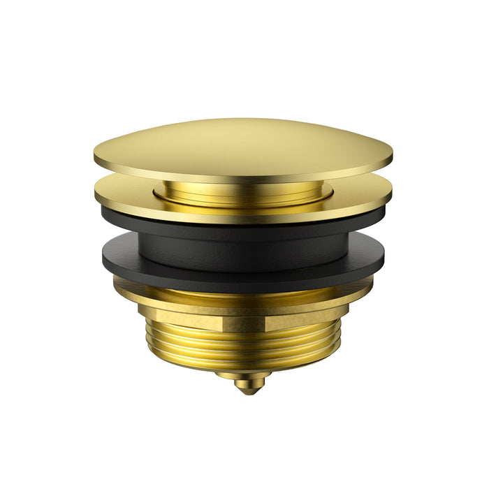 Brushed Gold Non Overflow 40mm Bath Pop Up Waste