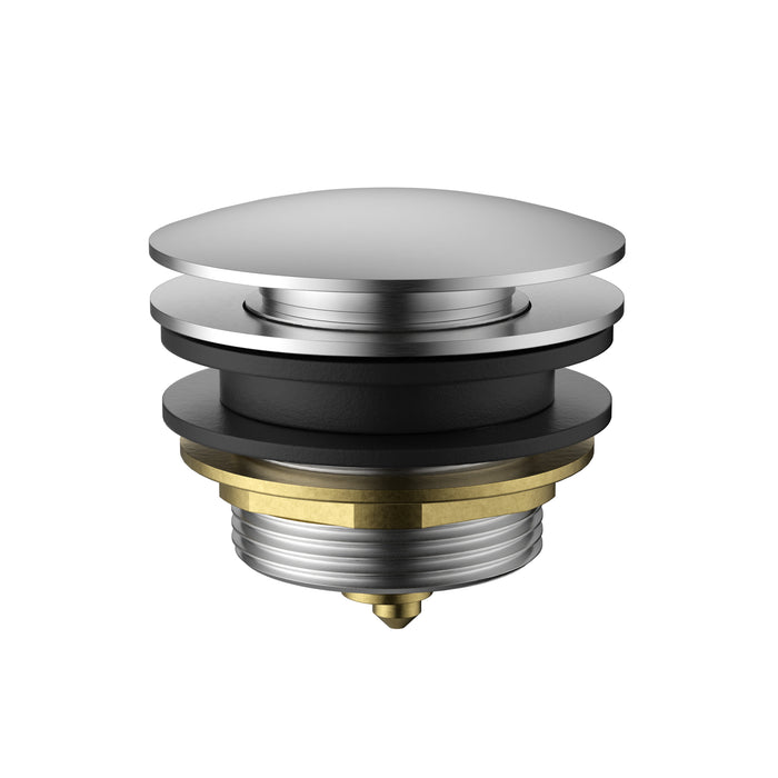 Brushed Nickel Non Overflow 40mm Bath Pop Up Waste