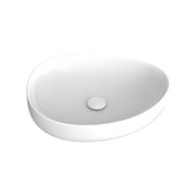 510mm Pebble Gloss White Above Counter Basin - Acqua Bathrooms