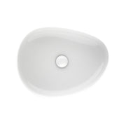 510mm Pebble Gloss White Above Counter Basin - Acqua Bathrooms