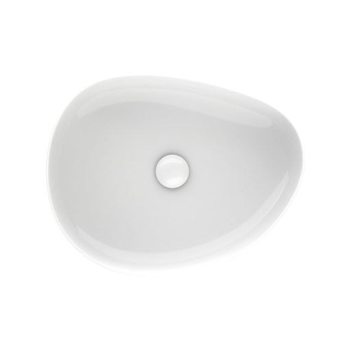 510mm Pebble Gloss White Above Counter Basin - Acqua Bathrooms