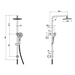 Cesena Matte Black Multifunction Shower Rail Set - Acqua Bathrooms
