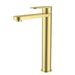 Sora SS Brushed Gold High Rise Basin Mixer – PLB2002BG
