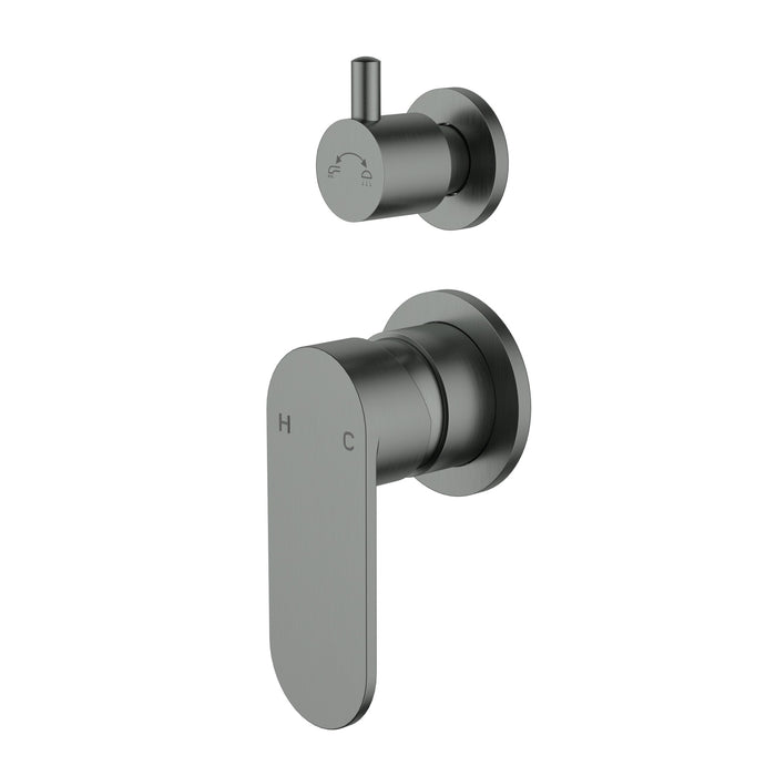 Sora SS Gun Metal Wall Diverter Mixer Trim Kit – PLB3002-TK-GM