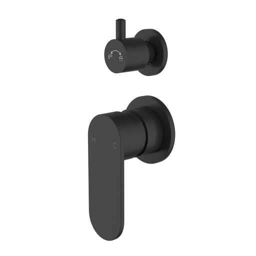 Sora SS Matt Black Wall Diverter Mixer Trim Kit – PLB3002-TK-MB