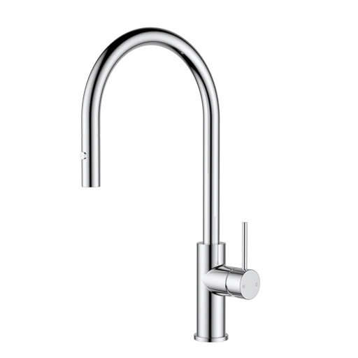 Otus Slimline Chrome SS Gooseneck Pull-Out Sink Mixer In Brushed ss304 – PLC1016SS-CH