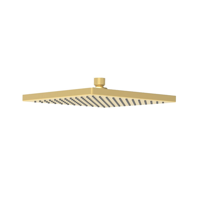 Square 250mm Brushed Gold Shower Head