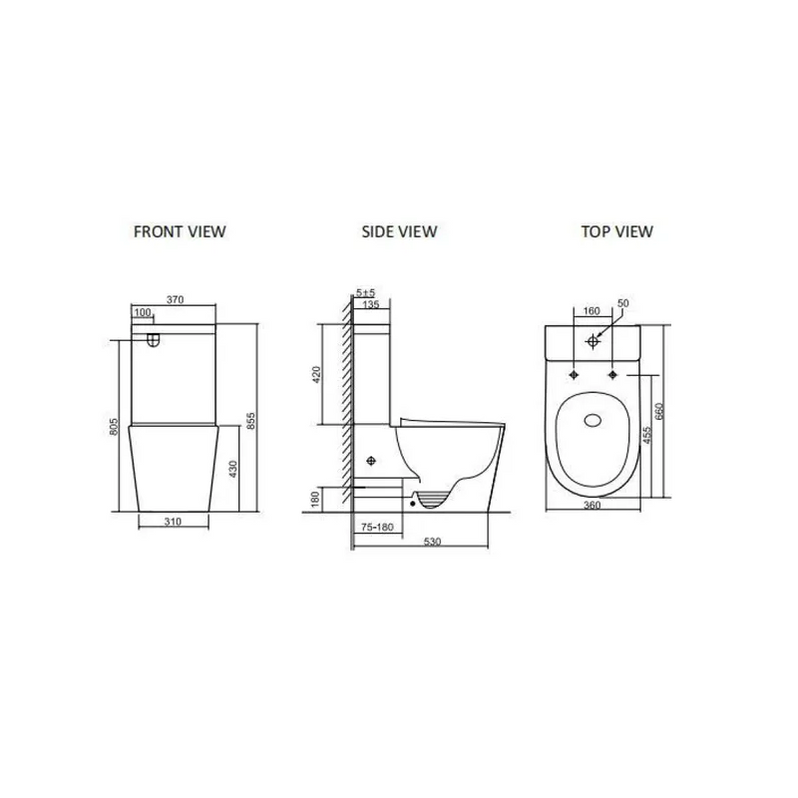 Commode Stool Radiant Radiant Rimless Tornado Back to Wall Toilet Suite | Acqua Bathrooms
