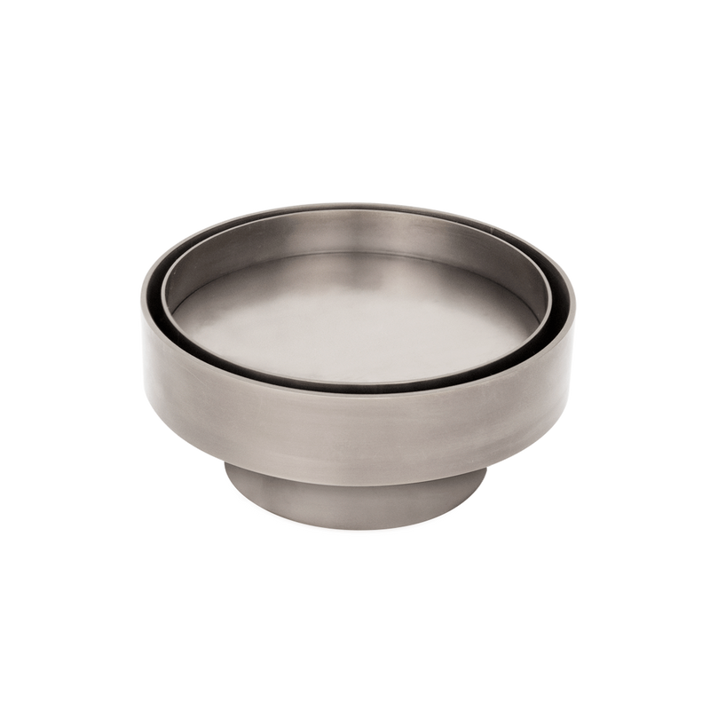 100mm Round Brushed Nickel / Stainless Tile Insert Floor Waste - Acqua Bathrooms