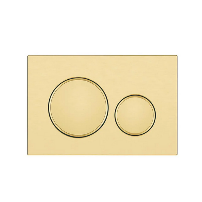 Geberit Compatible Round Brushed Gold / Brass Button - Acqua Bathrooms