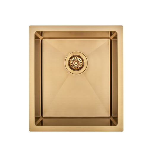 Brushed Gold 400 x 450 x 230mm Kitchen & Laundry Sink - Acqua Bathrooms