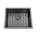 Brushed Gun Metal 550 x 450 x 230mm Kitchen & Laundry Sink - Acqua Bathrooms