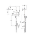 Star Project Gun Metal Multifunction Shower Rail Set - Acqua Bathrooms