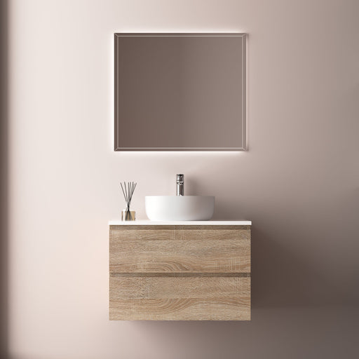 Avia 750mm White Oak Wall Hung Vanity - Acqua Bathrooms