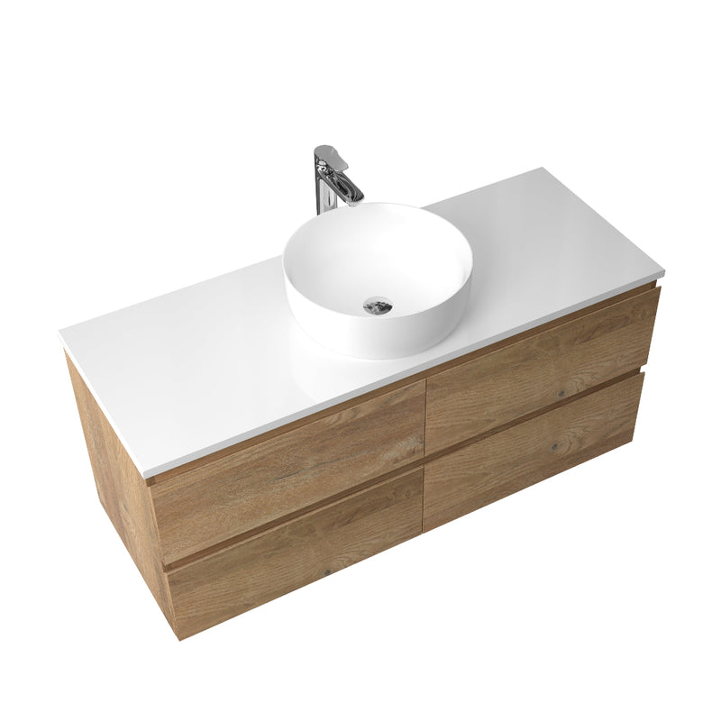 Avia 1200mm Natural Oak Wall Hung Vanity - Acqua Bathrooms
