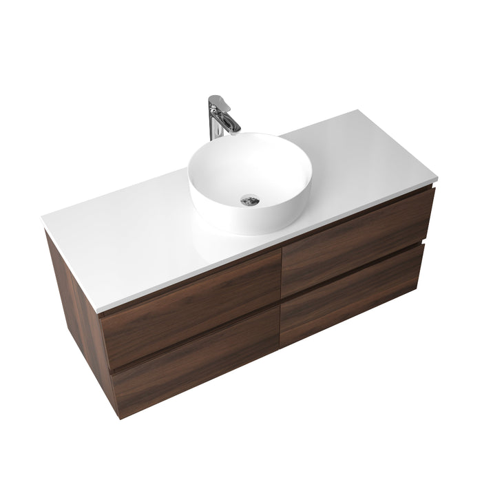 Avia 1200mm Walnut Single Wall Hung Vanity - Acqua Bathrooms