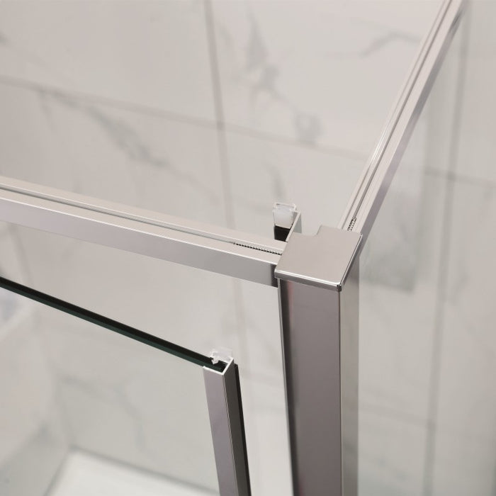 750 - 1450 x (900/1000) Framed Square Adjustable Shower Screen - Acqua Bathrooms